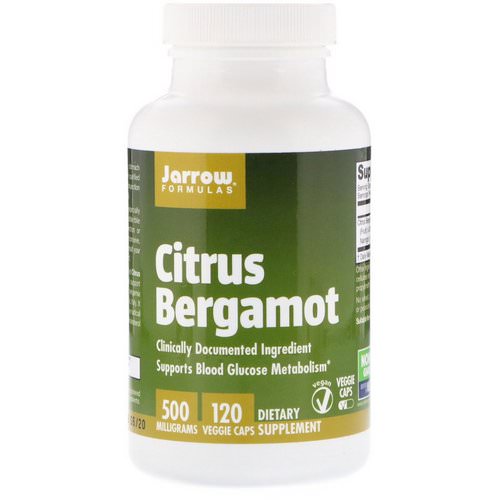 Jarrow Formulas, Citrus Bergamot, 500 mg, 120 Veggie Caps فوائد