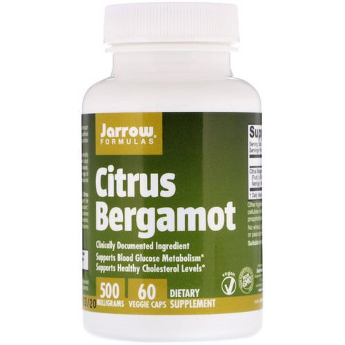 Jarrow Formulas, Citrus Bergamot, 500 mg, 60 Veggie Caps فوائد