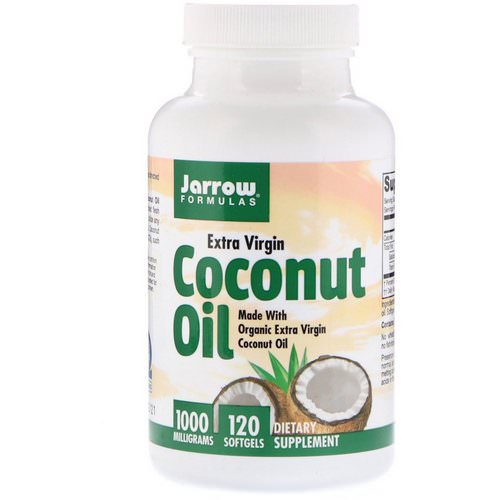 Jarrow Formulas, Coconut Oil, Extra Virgin, 1,000 mg, 120 Softgels فوائد