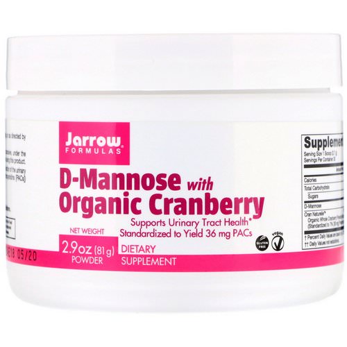 Jarrow Formulas, D-Mannose with Organic Cranberry, 2.9 oz (81 g) فوائد