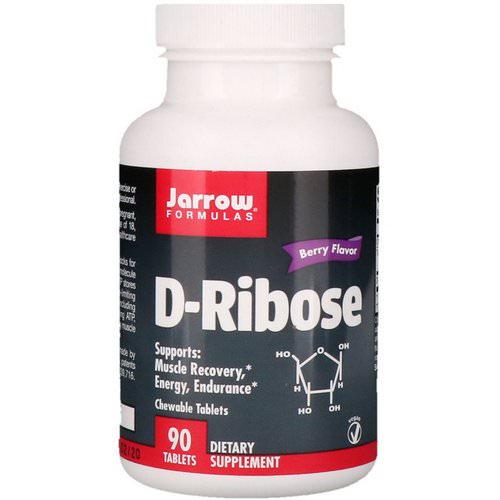 Jarrow Formulas, D-Ribose, Berry Flavor, 90 Tablets فوائد