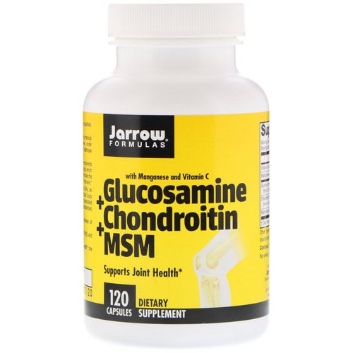 Jarrow Formulas, Glucosamine + Chondroitin + MSM, 120 Capsules فوائد