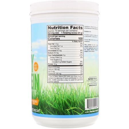Jarrow Formulas, Grass Fed Whey Protein, Unflavored, 12.7 oz (360 g):بر,تين مصل اللبن, التغذية الرياضية