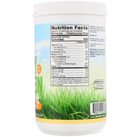 Jarrow Formulas, Grass Fed Whey Protein, Vanilla Flavor, 13 oz (370 g):بر,تين مصل اللبن, التغذية الرياضية