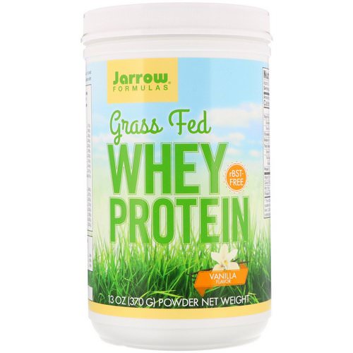Jarrow Formulas, Grass Fed Whey Protein, Vanilla Flavor, 13 oz (370 g) فوائد