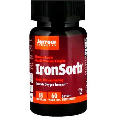 Jarrow Formulas, IronSorb, 18 mg, 60 Veggie Caps فوائد