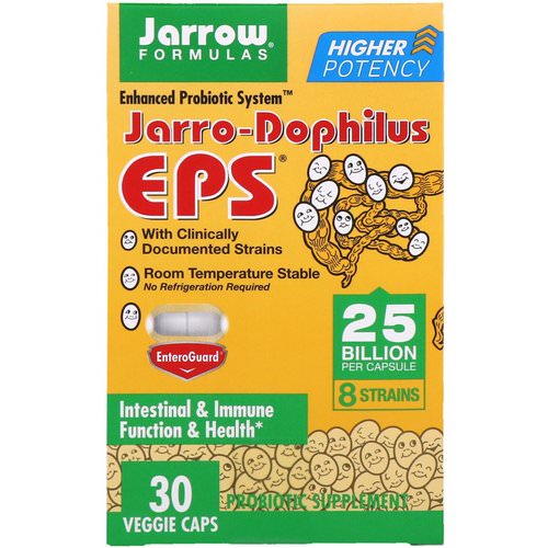 Jarrow Formulas, Jarro-Dophilus EPS, 25 Billion, 30 Veggie Caps فوائد