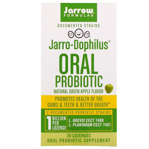 Jarrow Formulas, Jarro-Dophilus Oral Probiotic, 1 Billion, Natural Green Apple Flavor, 30 Lozenges فوائد