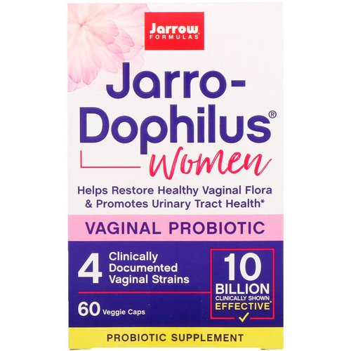 Jarrow Formulas, Jarro-Dophilus, Vaginal Probiotic, Women, 10 Billion, 60 Veggie Caps فوائد