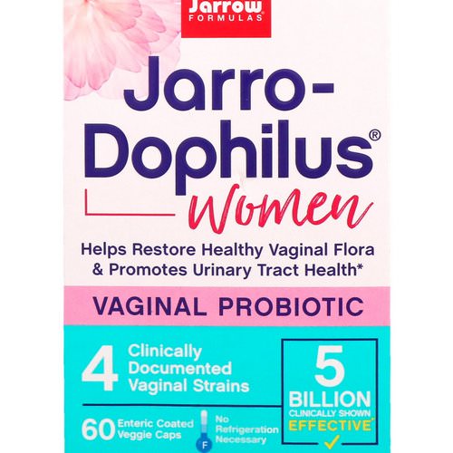 Jarrow Formulas, Jarro-Dophilus, Vaginal Probiotic, Women, 5 Billion, 60 Enteric Coated Veggie Caps فوائد