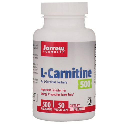 Jarrow Formulas, L-Carnitine 500, 50 Veggie Caps فوائد