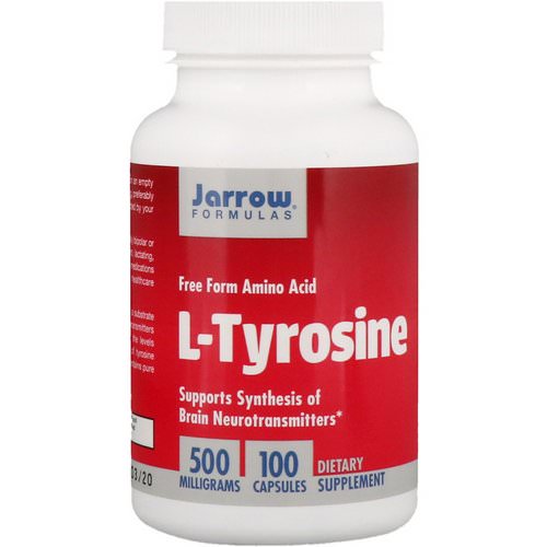 Jarrow Formulas, L-Tyrosine, 500 mg, 100 Capsules فوائد