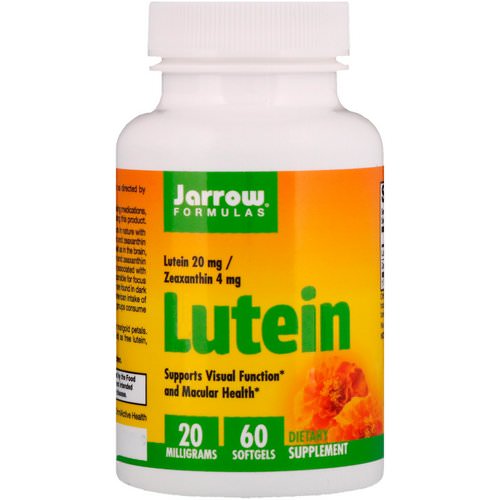 Jarrow Formulas, Lutein, 20 mg, 60 Softgels فوائد