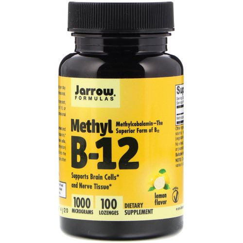 Jarrow Formulas, Methyl B-12, Lemon Flavor, 1000 mcg, 100 Lozenges فوائد