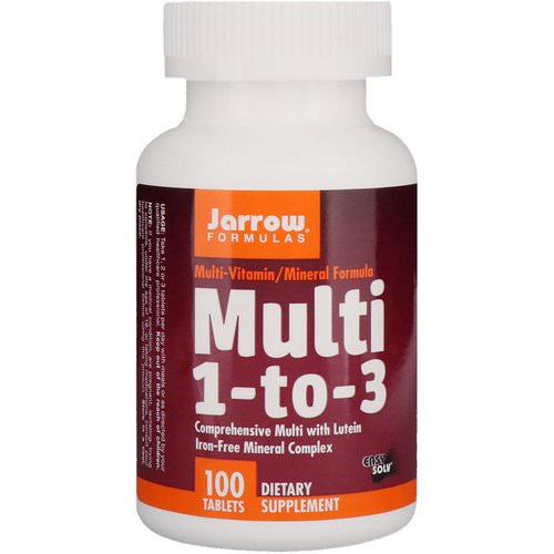 Jarrow Formulas, Multi 1-to-3, with Lutein, Iron-Free, 100 Tablets فوائد