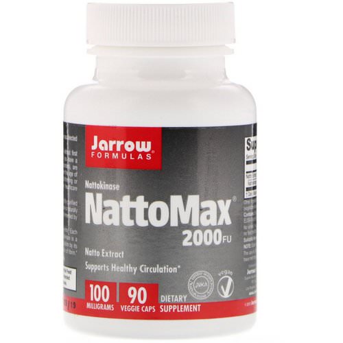 Jarrow Formulas, NattoMax 2000 FU, 100 mg, 90 Veggie Caps فوائد