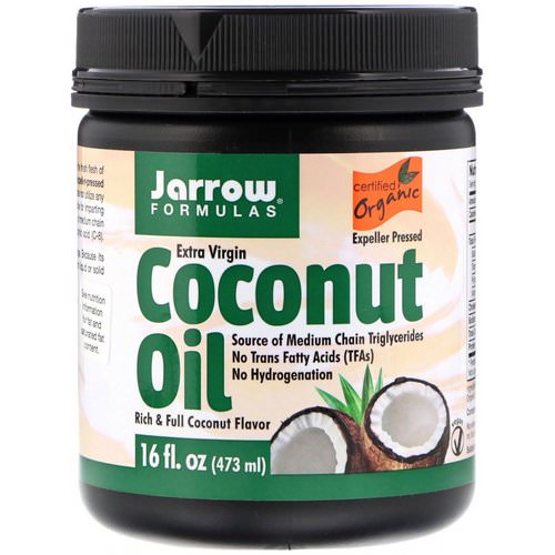 Jarrow Formulas, Organic Extra Virgin Coconut Oil, Expeller Pressed, 16 fl oz (473 g) فوائد