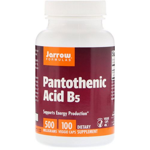 Jarrow Formulas, Pantothenic Acid B5, 500 mg, 100 Veggie Caps فوائد