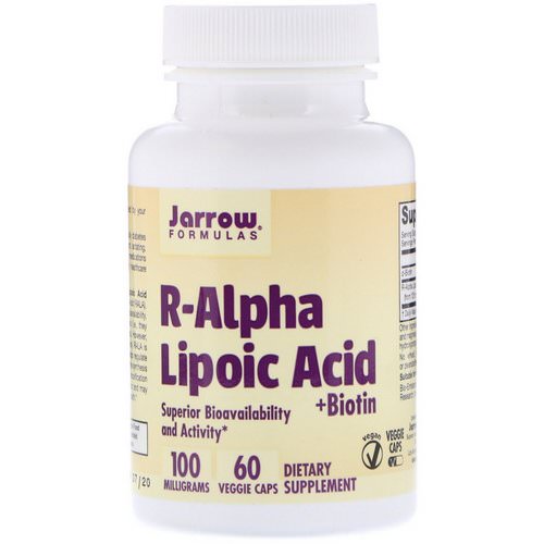 Jarrow Formulas, R-Alpha Lipoic Acid + Biotin, 60 Veggie Caps فوائد
