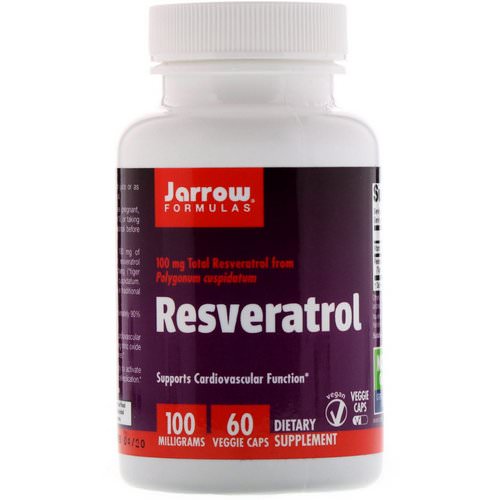 Jarrow Formulas, Resveratrol, 100 mg, 60 Veggie Caps فوائد