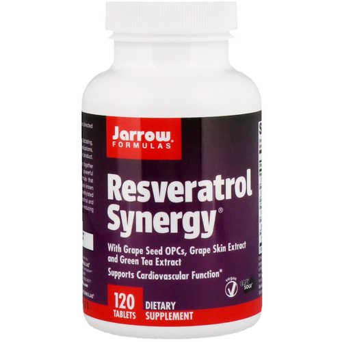 Jarrow Formulas, Resveratrol Synergy, 120 Tablets فوائد