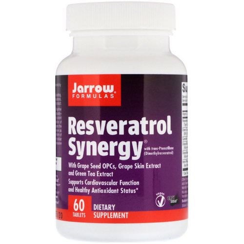 Jarrow Formulas, Resveratrol Synergy, 60 Tablets فوائد