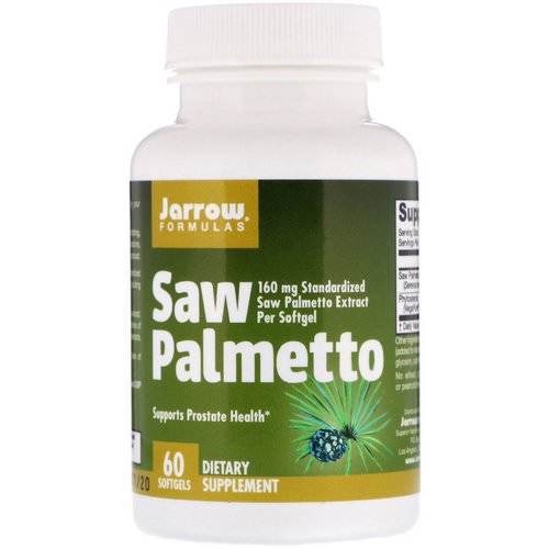 Jarrow Formulas, Saw Palmetto, 160 mg, 60 Softgels فوائد