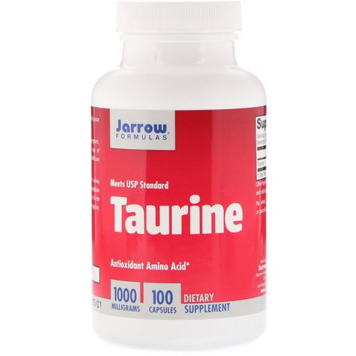 Jarrow Formulas, Taurine, 1000 mg, 100 Capsules فوائد