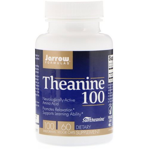 Jarrow Formulas, Theanine 100, 100 mg, 60 Veggie Caps فوائد