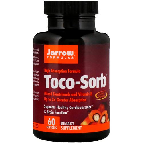Jarrow Formulas, Toco-Sorb, Mixed Tocotrienols and Vitamin E, 60 Softgels فوائد