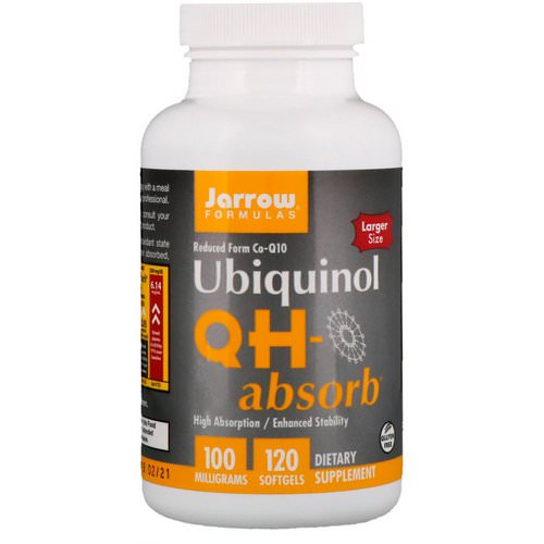 Jarrow Formulas, Ubiquinol, QH-Absorb, 100 mg, 120 Softgels فوائد