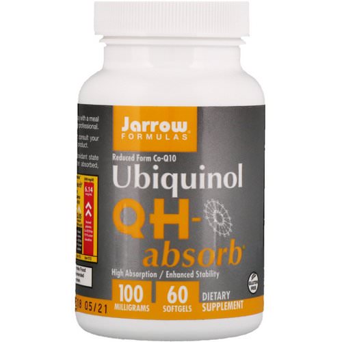 Jarrow Formulas, Ubiquinol, QH-Absorb, 100 mg, 60 Softgels فوائد