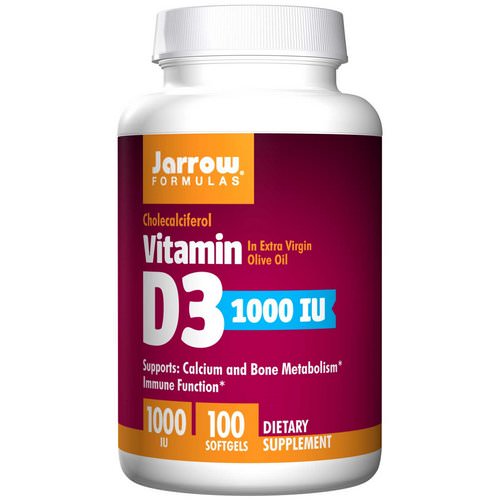 Jarrow Formulas, Vitamin D3, Cholecalciferol, 1,000 IU, 100 Softgels فوائد