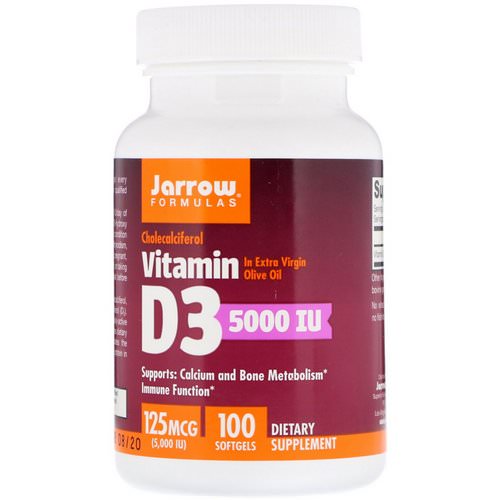 Jarrow Formulas, Vitamin D3, Cholecalciferol, 5,000 IU, 100 Softgels فوائد
