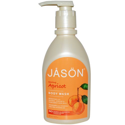 Jason Natural, Body Wash, Glowing Apricot, 30 fl oz (887 ml) فوائد