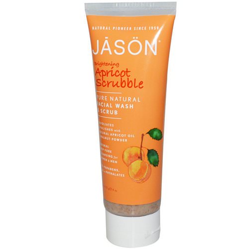 Jason Natural, Brightening Apricot Scrubble, Facial Wash & Scrub, 4 oz (113 g) فوائد