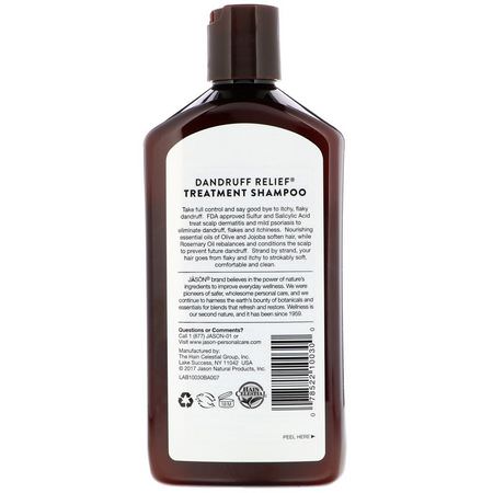 Jason Natural, Dandruff Relief Treatment Shampoo, 12 fl oz (355 ml):فر,ة الرأس ,العناية بالشعر