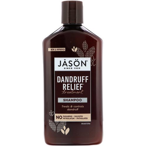 Jason Natural, Dandruff Relief Treatment Shampoo, 12 fl oz (355 ml) فوائد
