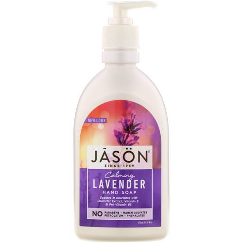 Jason Natural, Hand Soap, Calming Lavender, 16 fl oz (473 ml) فوائد