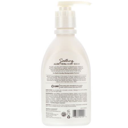 Jason Natural, Pure Natural Body Wash, Soothing Aloe Vera, 30 fl oz (887 ml):جل الاستحمام, غس,ل الجسم
