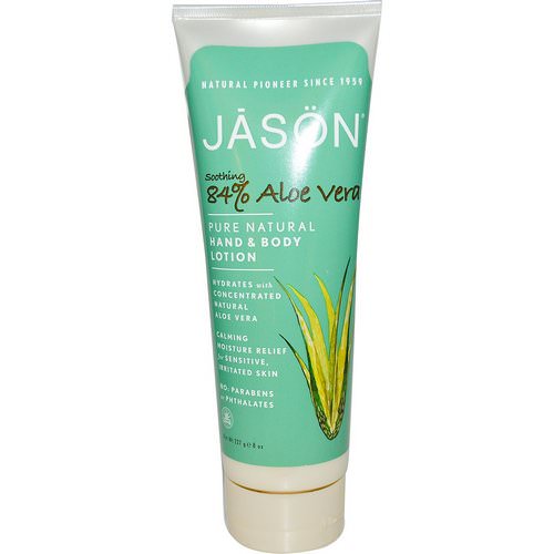 Jason Natural, Pure Natural Hand & Body Lotion, Soothing 84% Aloe Vera, 8 oz (227 g) فوائد