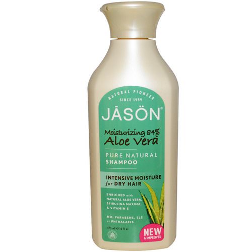 Jason Natural, Pure Natural Shampoo, Aloe Vera, 16 fl oz (473 ml) فوائد