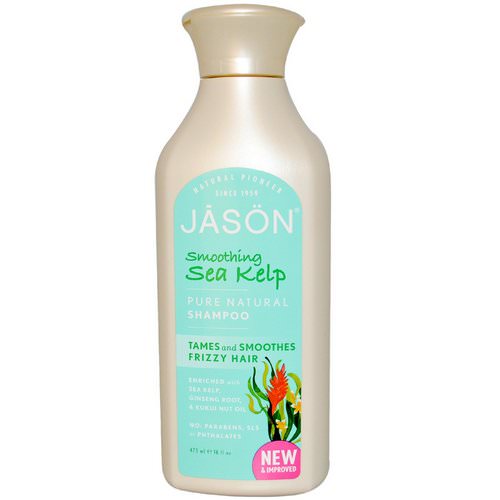 Jason Natural, Pure Natural Shampoo, Smoothing Sea Kelp, 16 fl oz (473 ml) فوائد