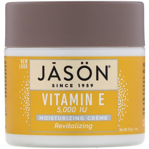 Jason Natural, Revitalizing Vitamin E Moisturizing Creme, 5,000 IU, 4 oz (113 g) فوائد