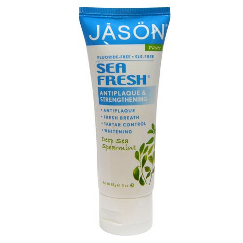 Jason Natural, Sea Fresh, Antiplaque & Strengthening Paste, Deep Sea Spearmint, 3 oz (85 g) فوائد