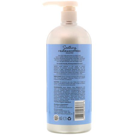 Jason Natural, Soothing Shampoo, Fragrance Free, 32 fl oz (946 ml):شامب, العناية بالشعر