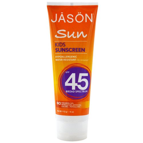 Jason Natural, Sun, Kids Sunscreen, SPF 45, 4 oz (113 g) فوائد