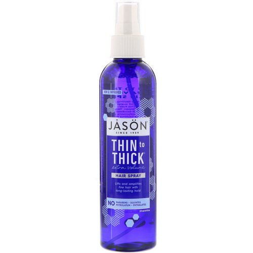 Jason Natural, Thin to Thick, Extra Volume Hair Spray, 8 fl oz (237 ml) فوائد