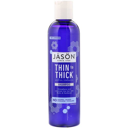 Jason Natural, Thin to Thick, Extra Volume Shampoo, 8 fl oz (237 ml) فوائد