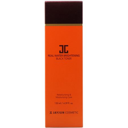 Jayjun Cosmetic, Real Water Brightening Black Toner, 4.39 fl oz (130 ml):أحبار, K-جمال تطهير الجسم